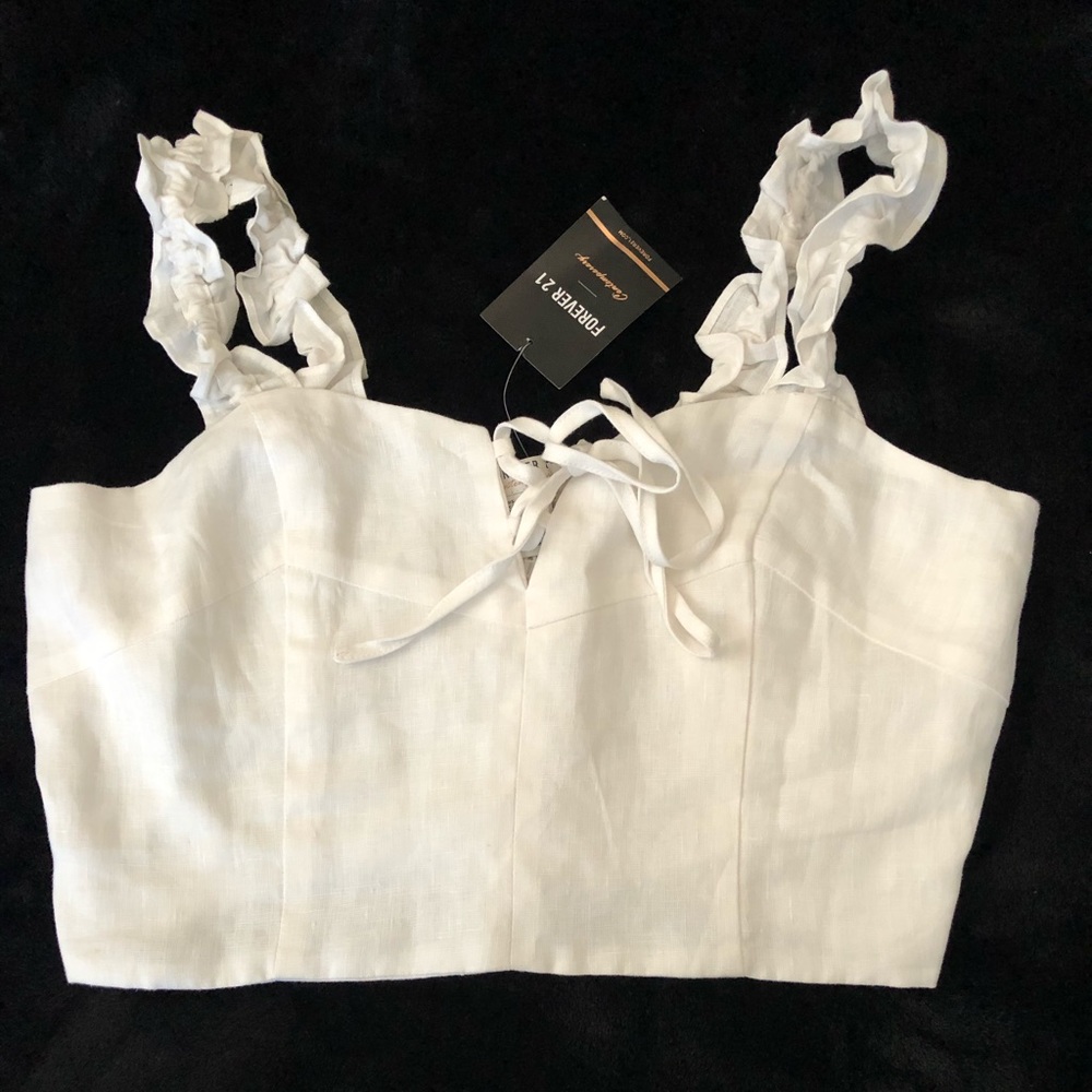 WOMENS F21 CROPPED SHIRT